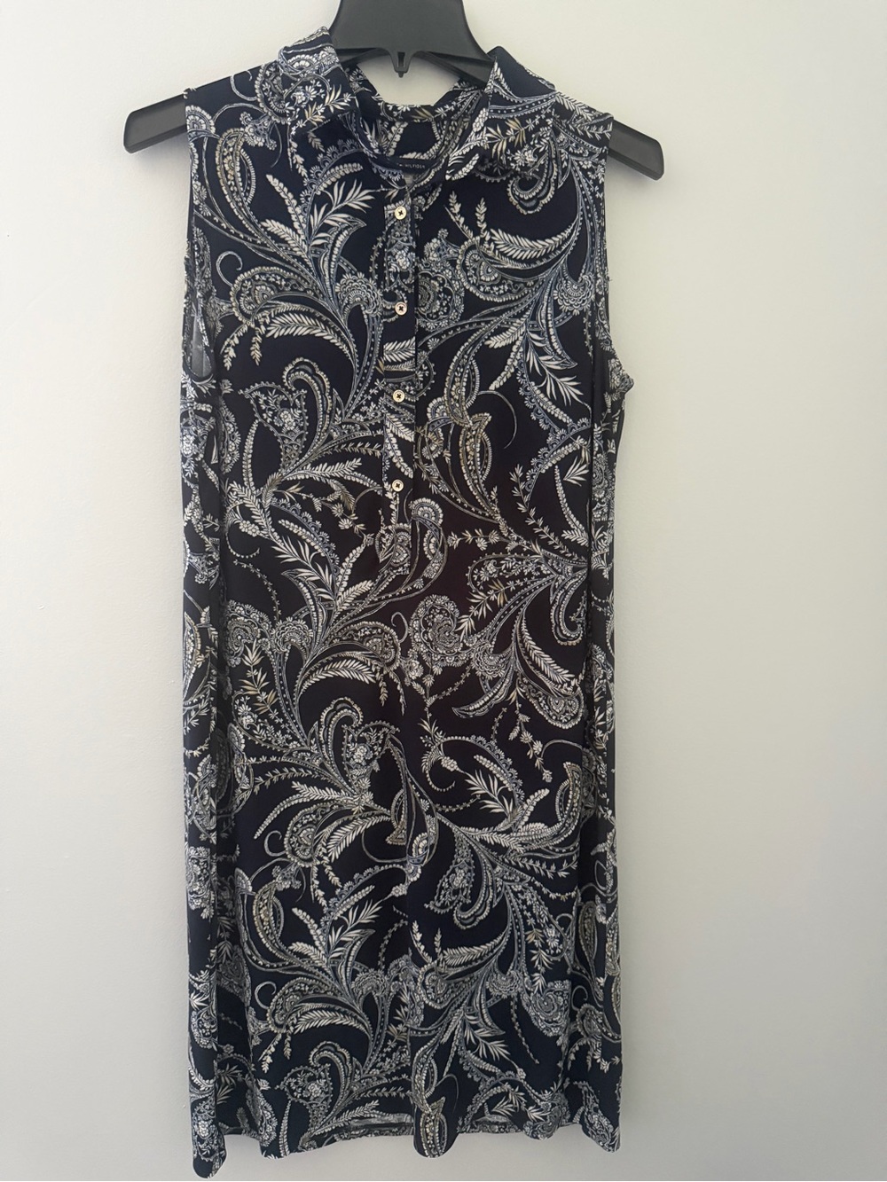 Tommy Hilfiger  Navy Paisley Print Sleeveless Dress size 6